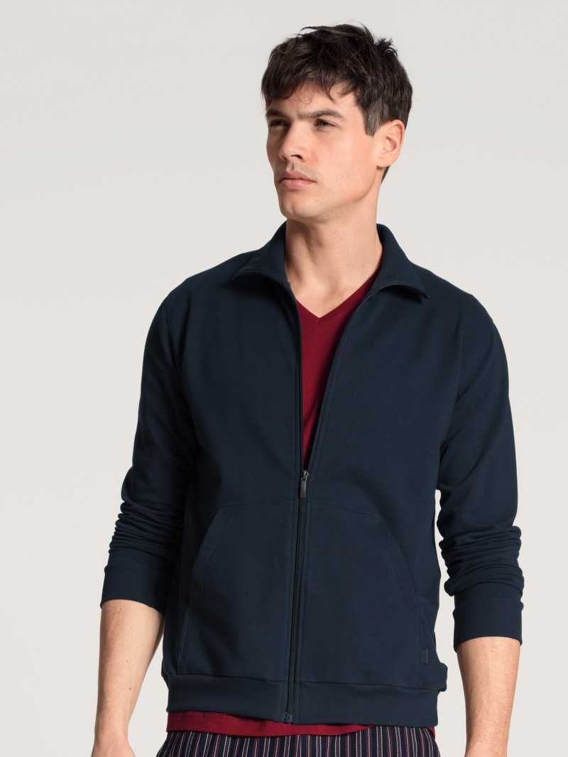 Loungewear Calida Remix Basic Lounge Jacket Noir Homme | CRQ-0364022