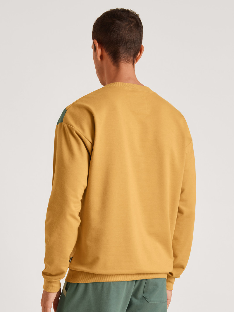 Loungewear Calida 100% Nature Refresh Sweatshirt, Cradle To Cradle Certified Jaune Homme | DKX-4477732