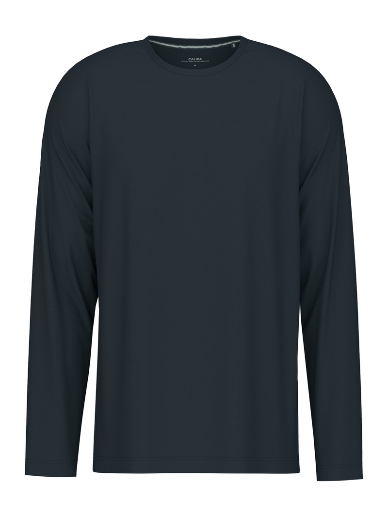 Loungewear Calida Remix Basic Sleep Shirt Long Sleeve Noir Homme | SNS-4684484