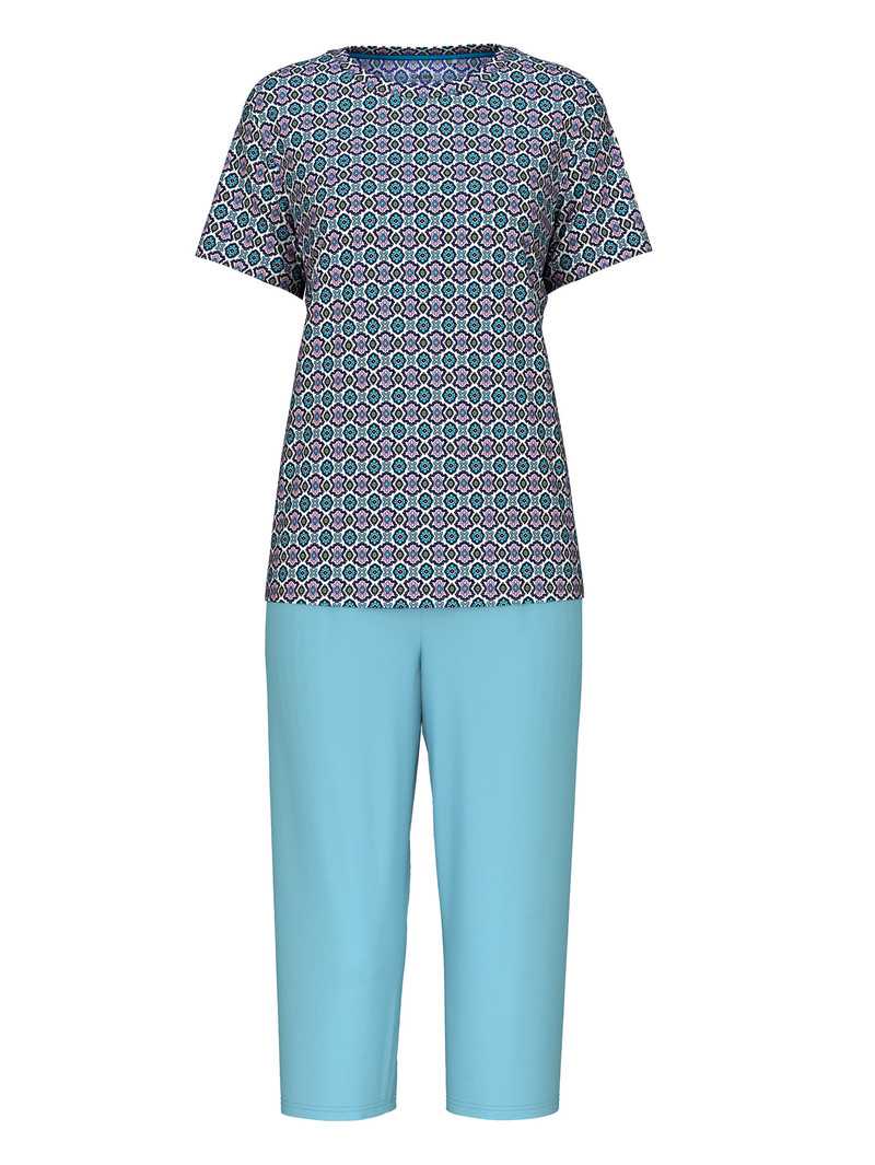 Vêtement De Nuit Calida Spring Nights 3/4 Pyjamas Bleu Femme | DMG-5624279