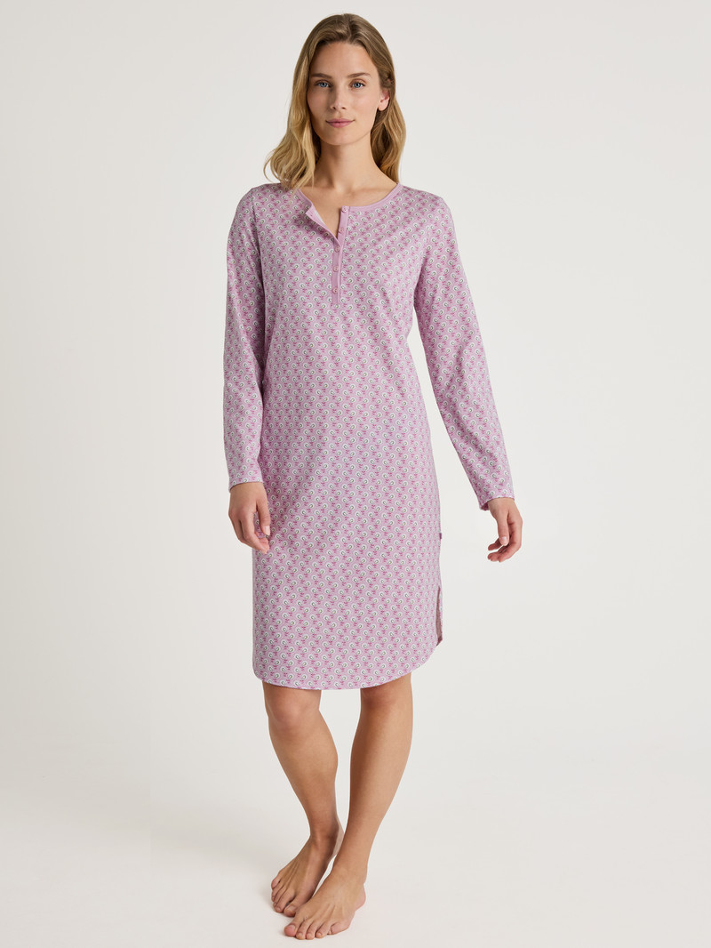 Vêtement De Nuit Calida Special Sleepshirt, Length 100 Cm New Fragrant Lilac Femme | VGK-5931792