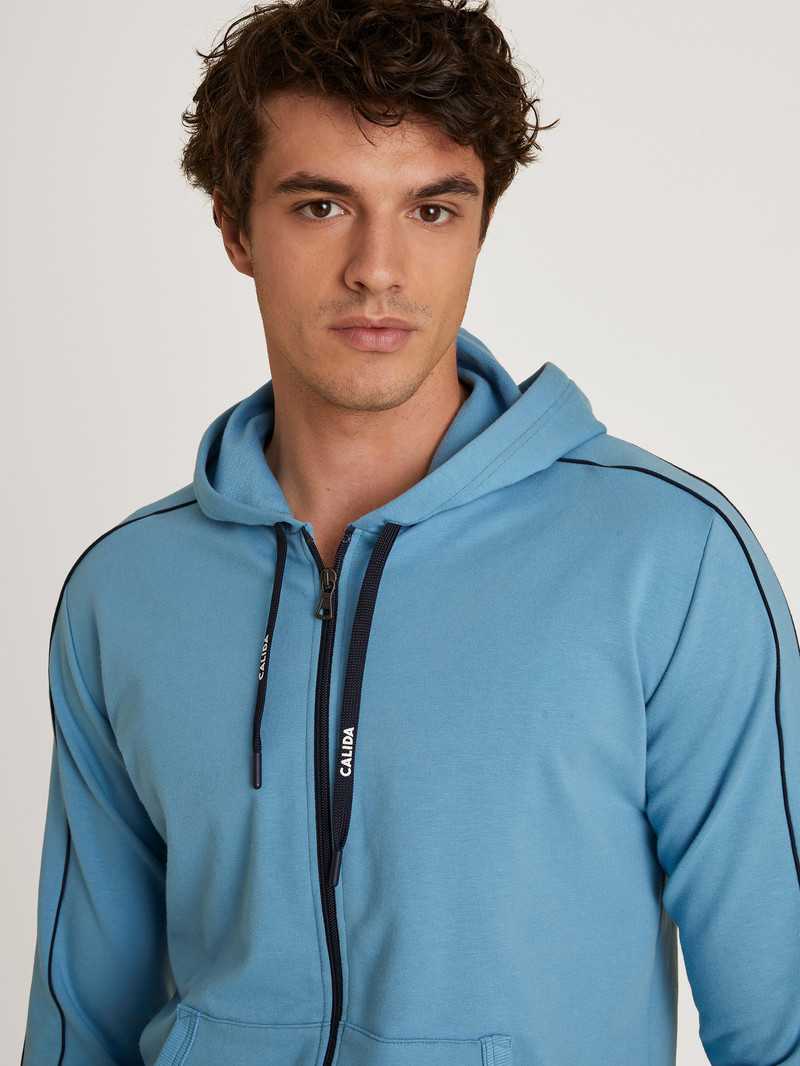 Loungewear Calida Rmx Lounge Leisure Jacket Bleu Homme | GZF-9521454