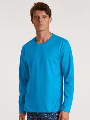 Loungewear Calida Rmx Sleep Leisure Shirt Long Sleeve Bleu Homme | QVK-9704316