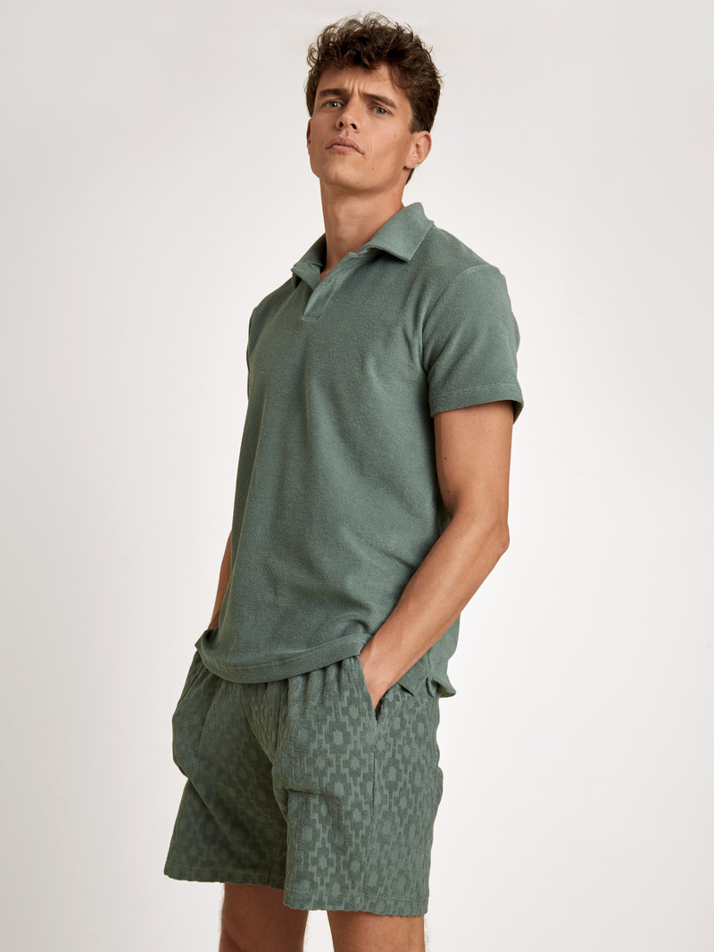 Loungewear Calida Rmx Lounge Holiday Bermudas Vert Homme | XQW-0717136