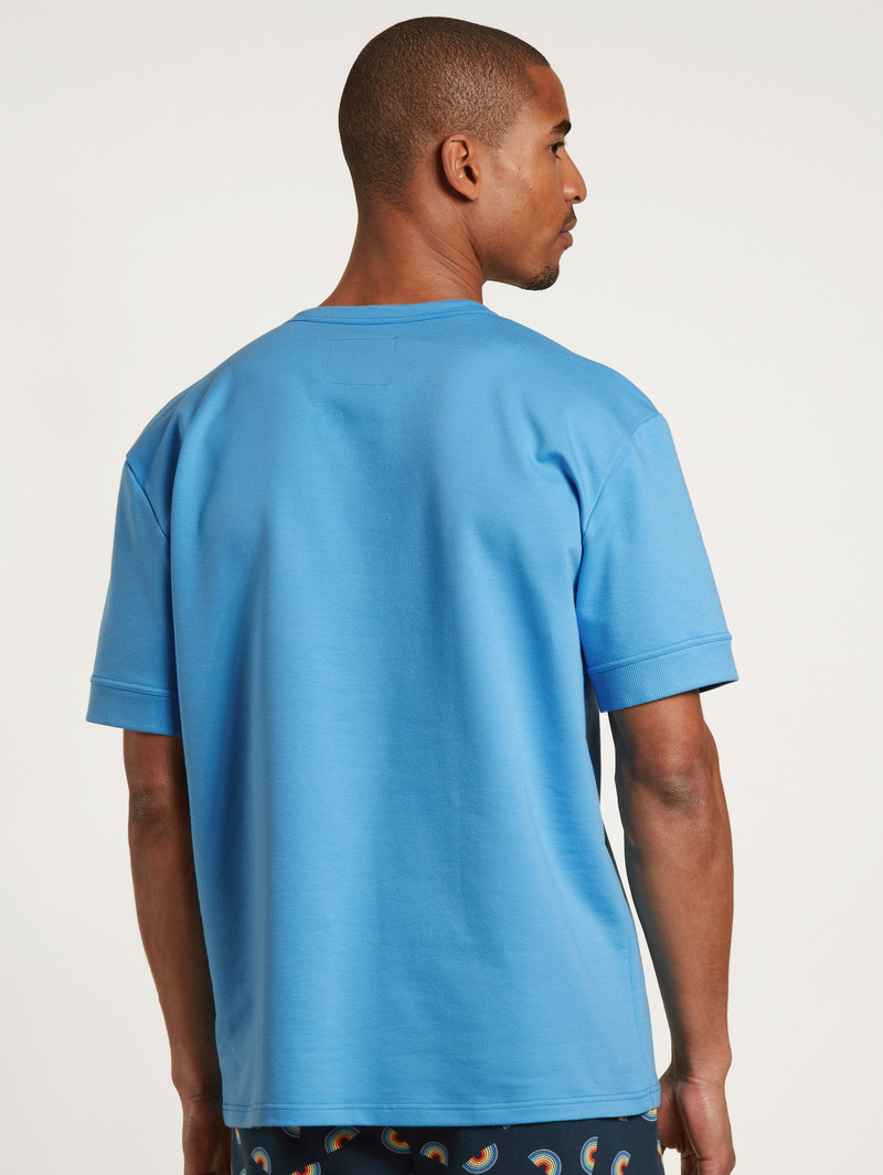 Loungewear Calida Love Capsule Shirt Short Sleeve Bleu Homme | LJO-1620336