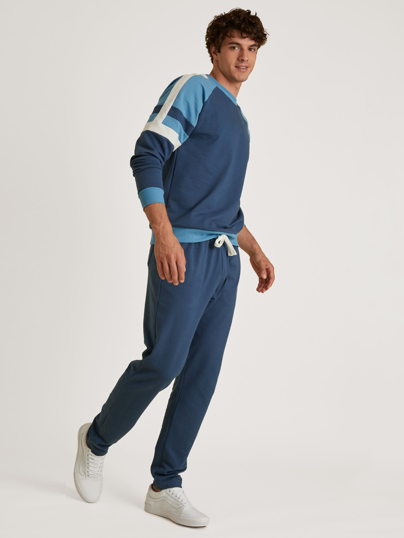 Loungewear Calida Circular Refresh Pullover Bleu Homme | DAL-7450609