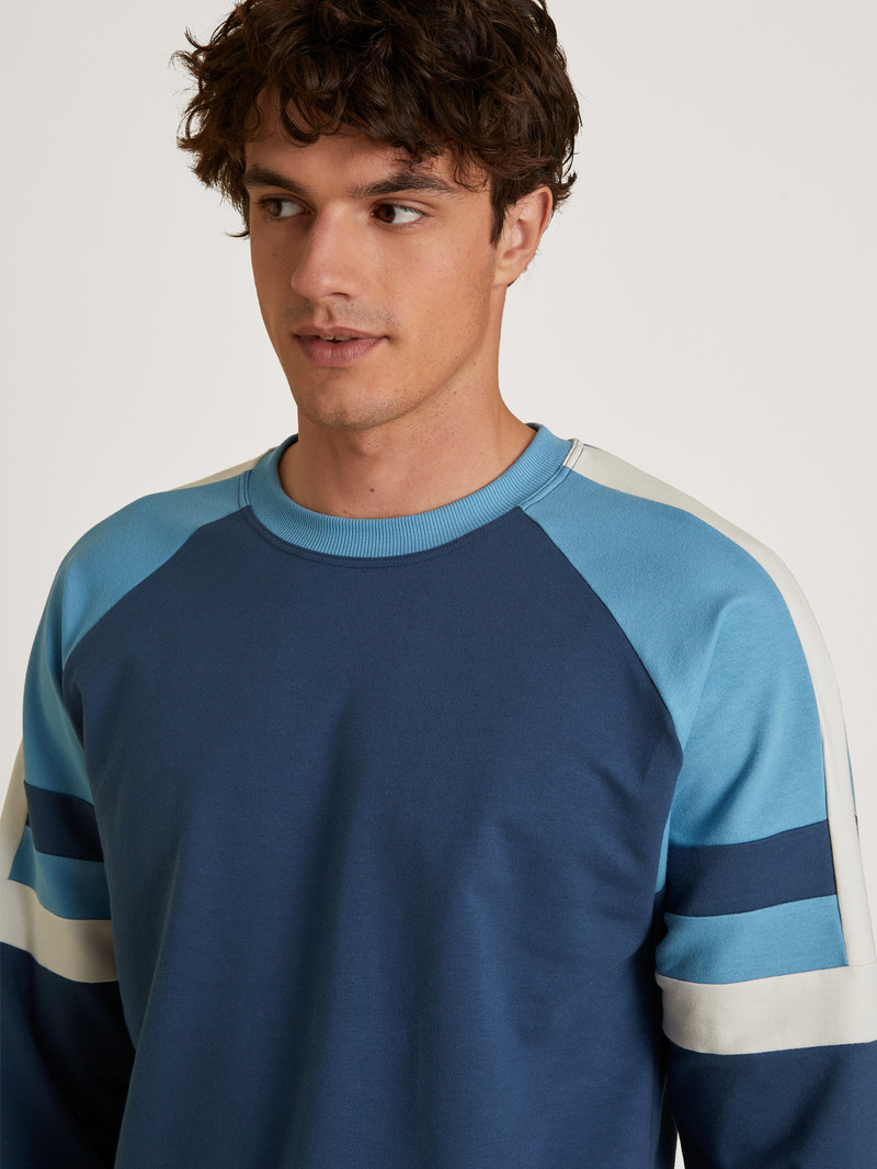 Loungewear Calida Circular Refresh Pullover Bleu Homme | DAL-7450609