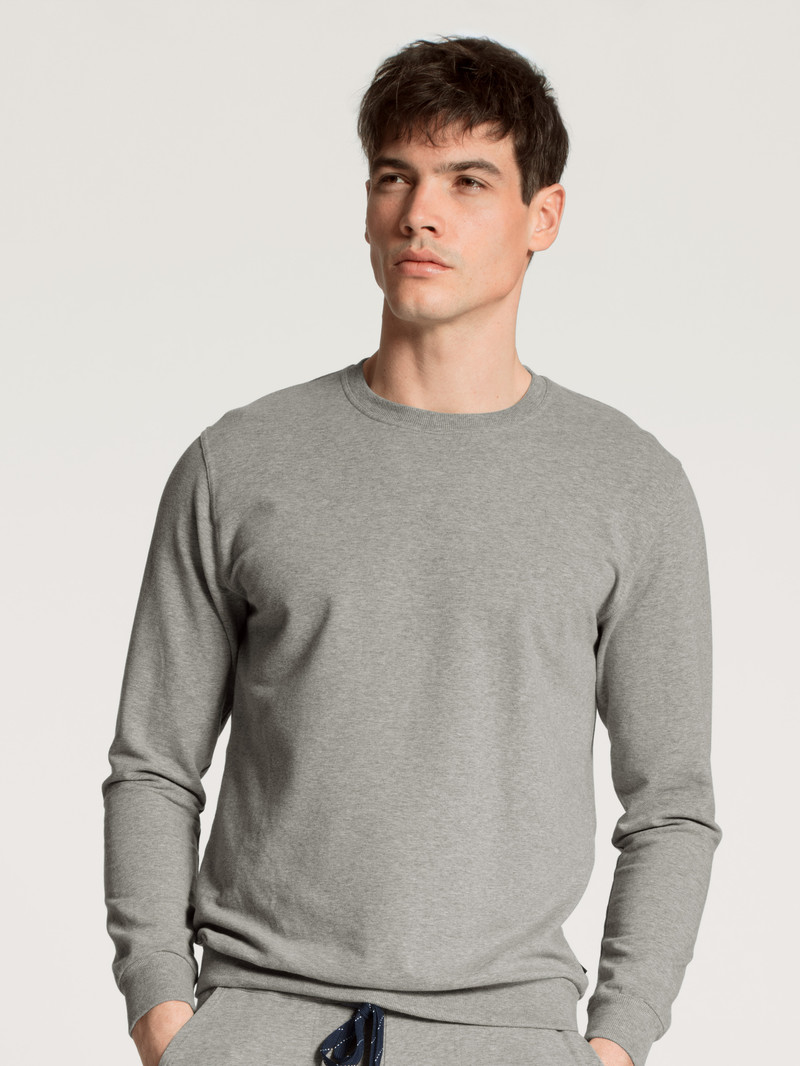 Loungewear Calida Remix Basic Lounge Sweatshirt Carbon Melé Homme | OBZ-3875808