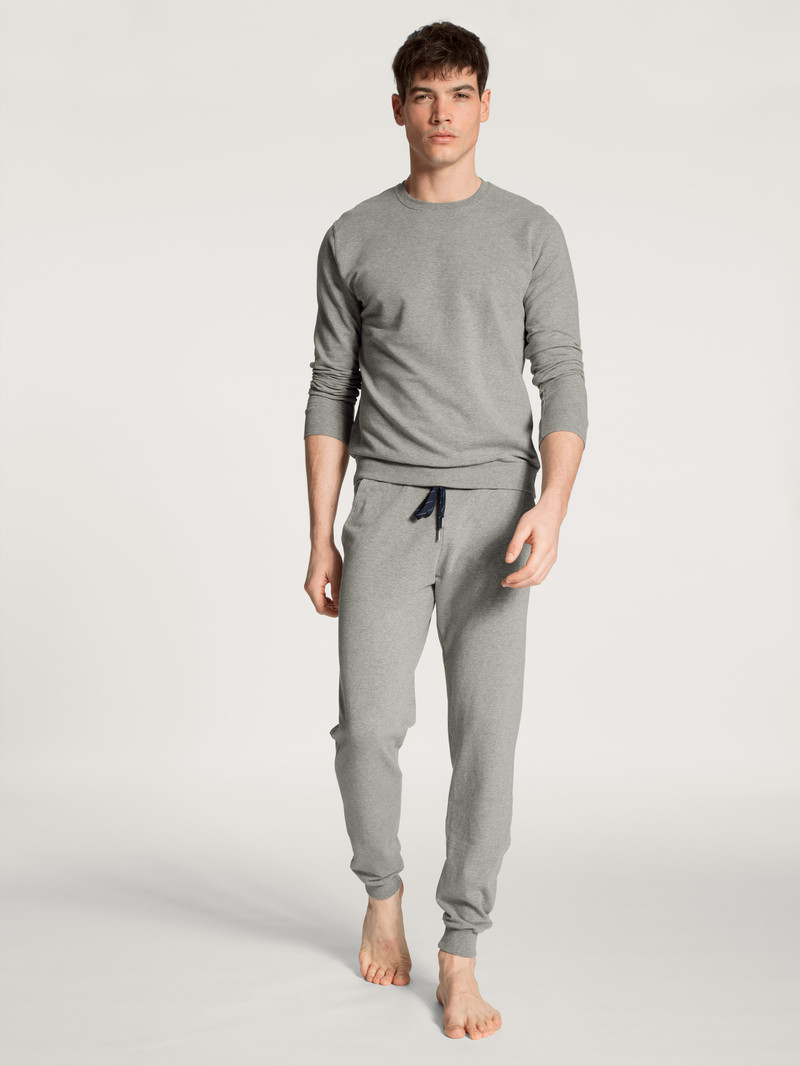 Loungewear Calida Remix Basic Lounge Sweatshirt Carbon Melé Homme | OBZ-3875808