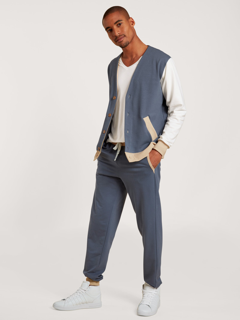 Loungewear Calida Circular Time Off College Jacket, Cradle To Cradle Certified Grise Homme | ALF-5616399