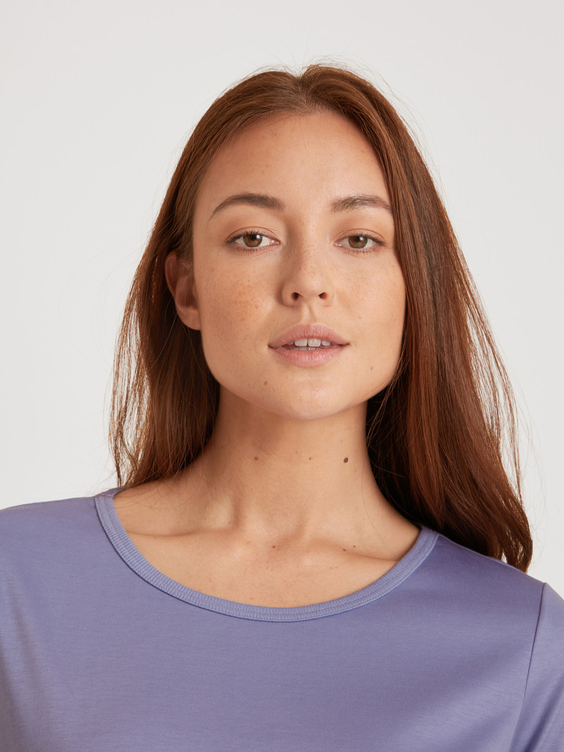 Vêtement De Nuit Calida Special Shirt 3/4 Sleeve Bleu Femme | OQS-6970948