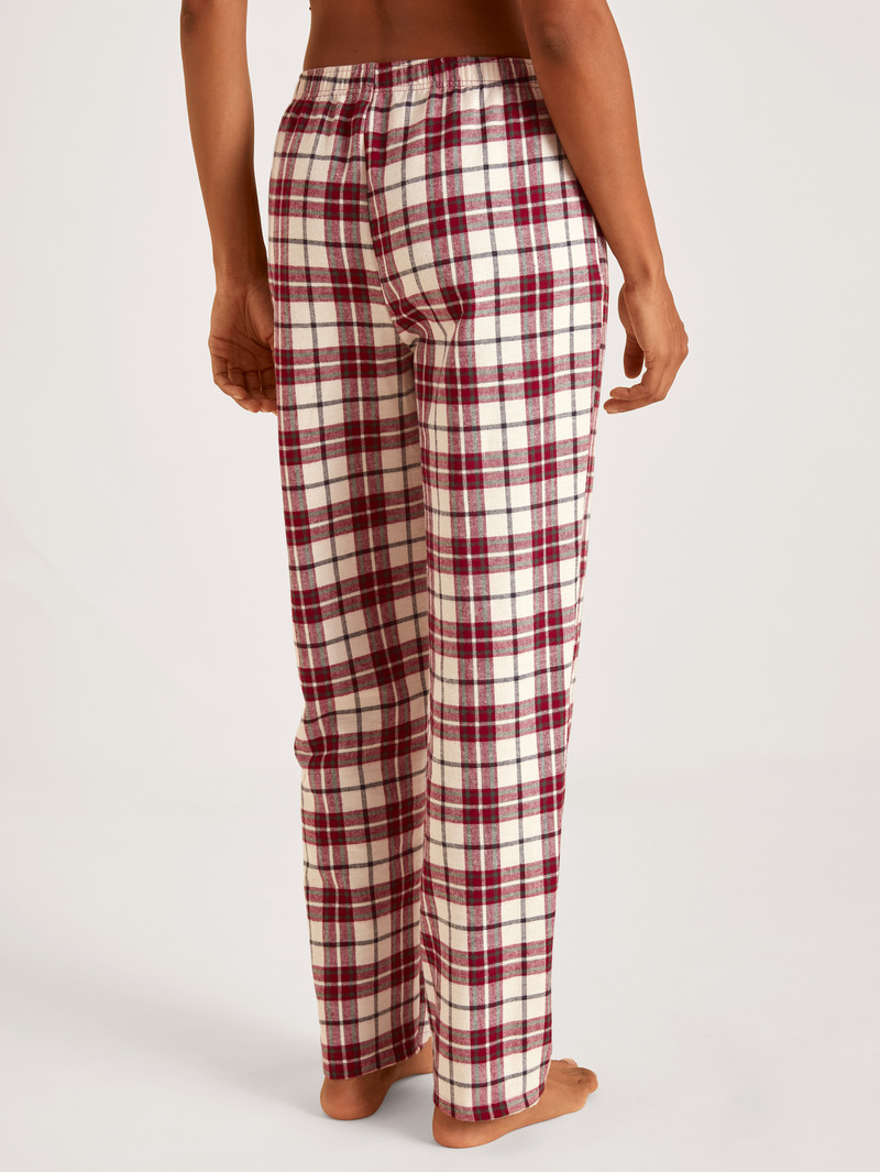 Vêtement De Nuit Calida Favourites Holidays Flannel Trousers Blanche Femme | HTL-8023666