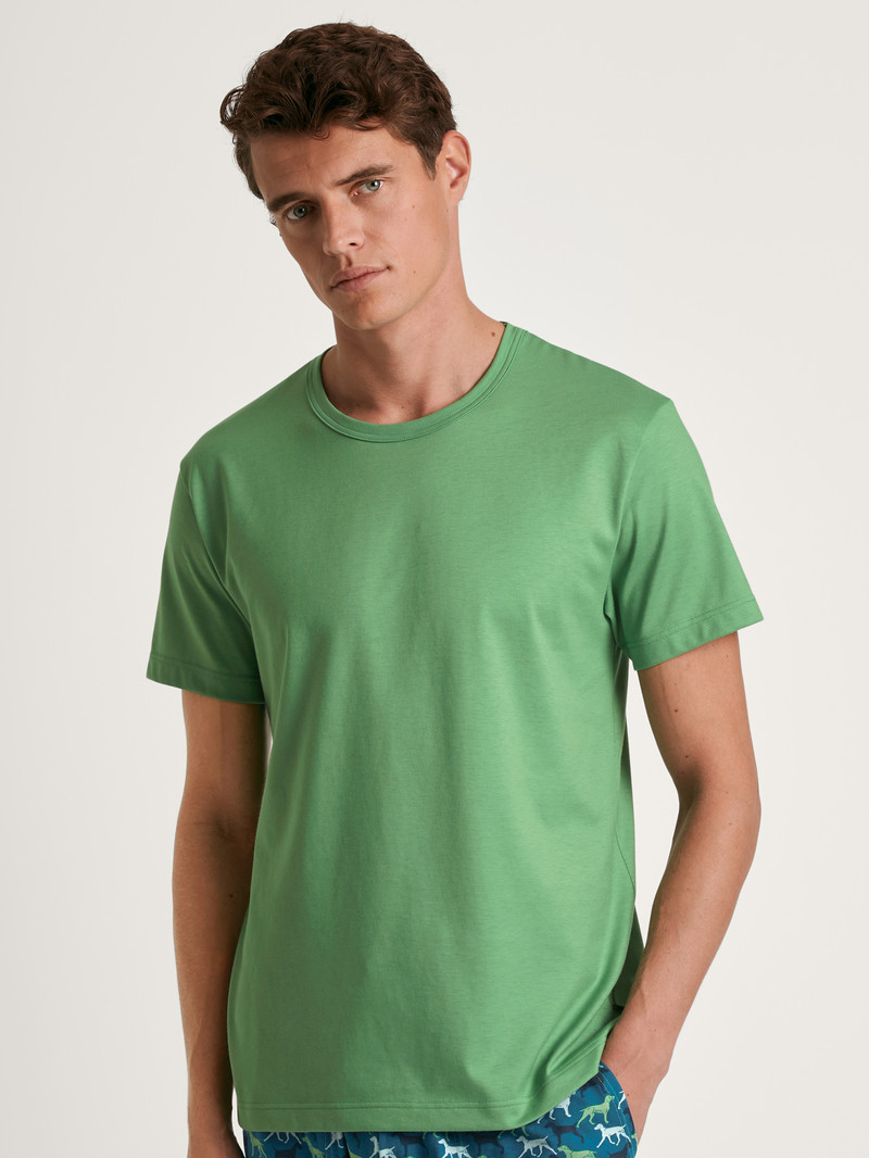 Vêtement De Nuit Calida Rmx Sleep Weekend T-shirt Vert Homme | JPQ-5257701