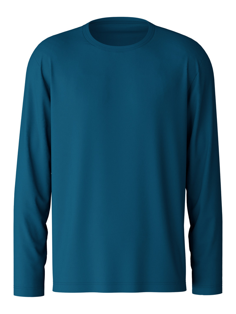 Vêtement De Nuit Calida Rmx Sleep Weekend Shirt Long Sleeve Bleu Homme | JJT-0938753