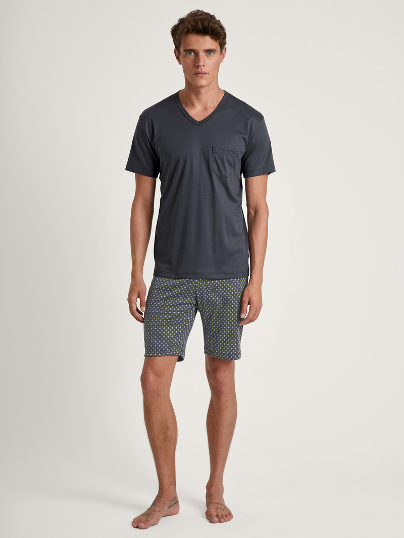 Vêtement De Nuit Calida Relax Swiss Edition Short Pyjama Anthrazit Homme | ASV-7941630