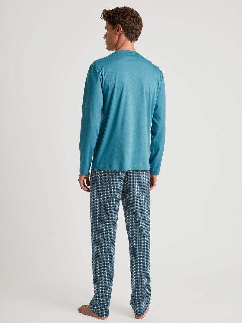 Vêtement De Nuit Calida Relax Streamline 3 Pyjama Bleu Homme | OFA-6780166