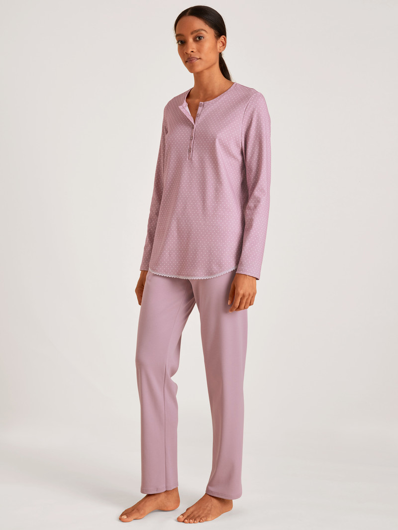 Vêtement De Nuit Calida Midnight Dreams Pyjama Mauve Shadow Femme | RLC-8588493