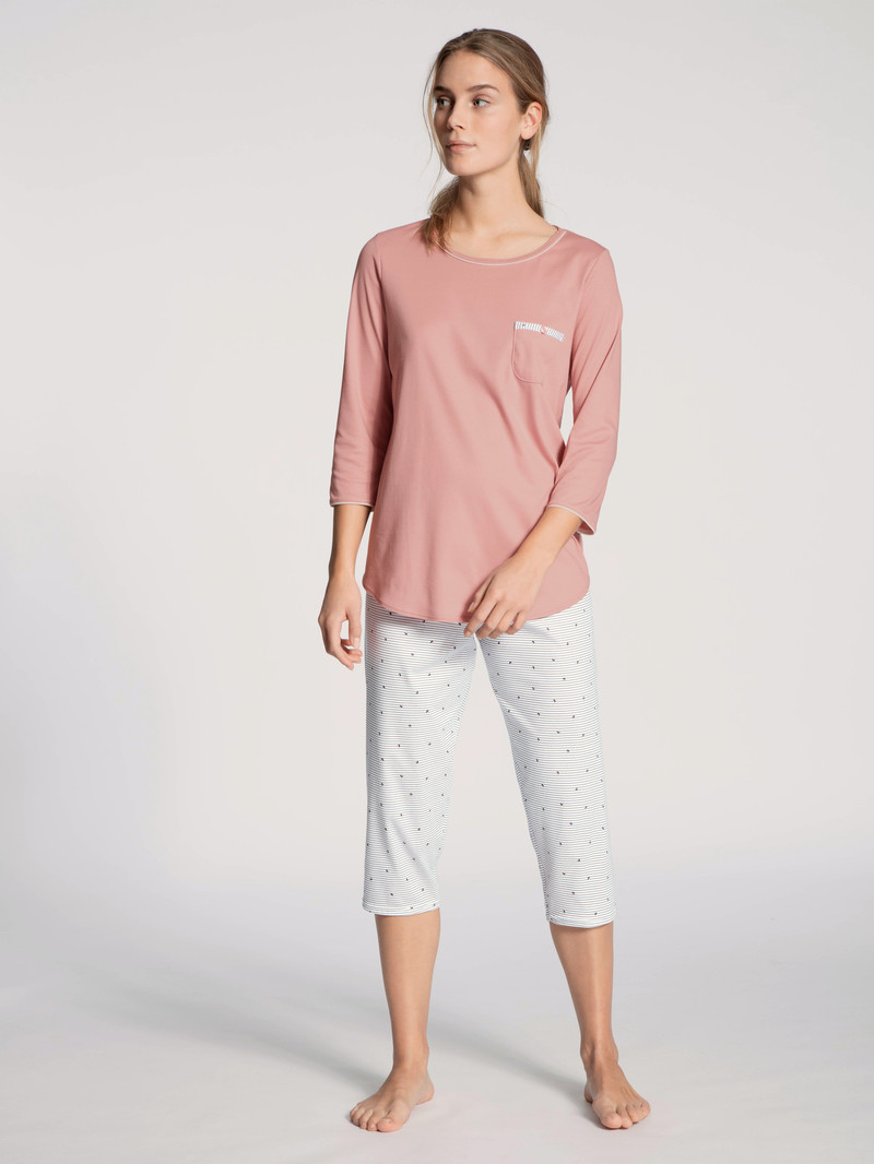 Vêtement De Nuit Calida Sweet Dreams 3/4 Pyjama Rose Femme | RFQ-4550911