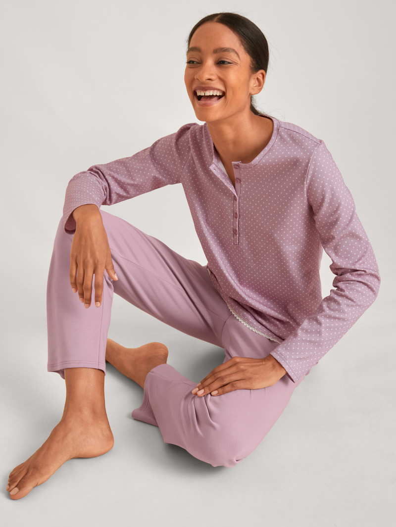 Vêtement De Nuit Calida Midnight Dreams Pyjama Mauve Shadow Femme | RLC-8588493