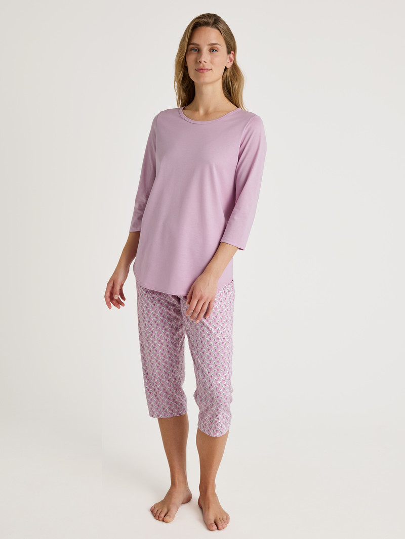 Vêtement De Nuit Calida Special 3/4 Pyjama New Fragrant Lilac Femme | MKC-5690907