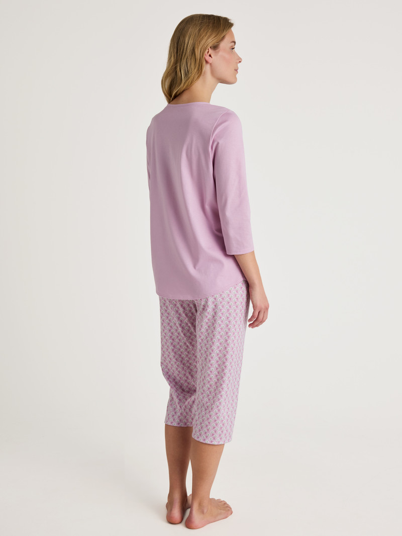 Vêtement De Nuit Calida Special 3/4 Pyjama New Fragrant Lilac Femme | MKC-5690907