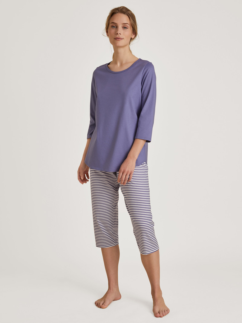 Vêtement De Nuit Calida Special 3/4 Pyjama Violette Femme | AHY-4467477