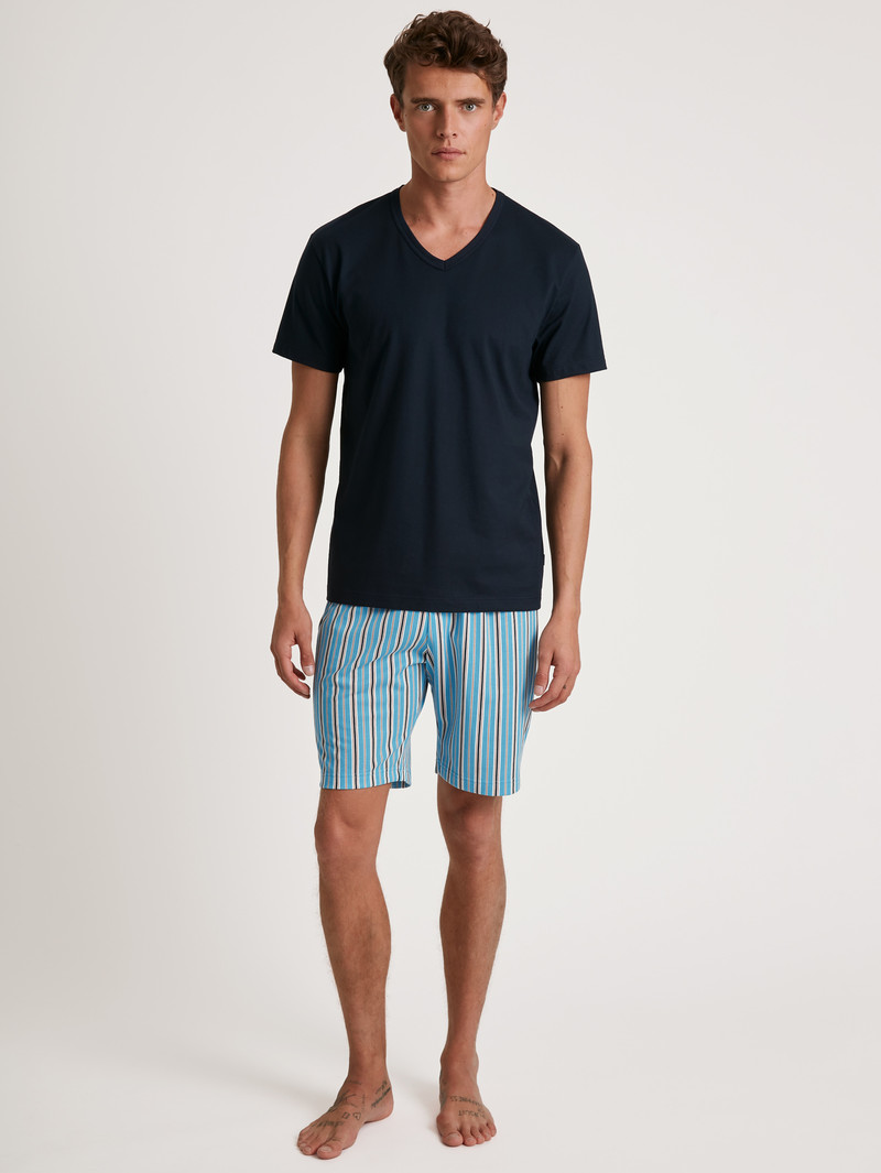 Vêtement De Nuit Calida Special Short Pyjama Bleu Homme | FCY-1155025