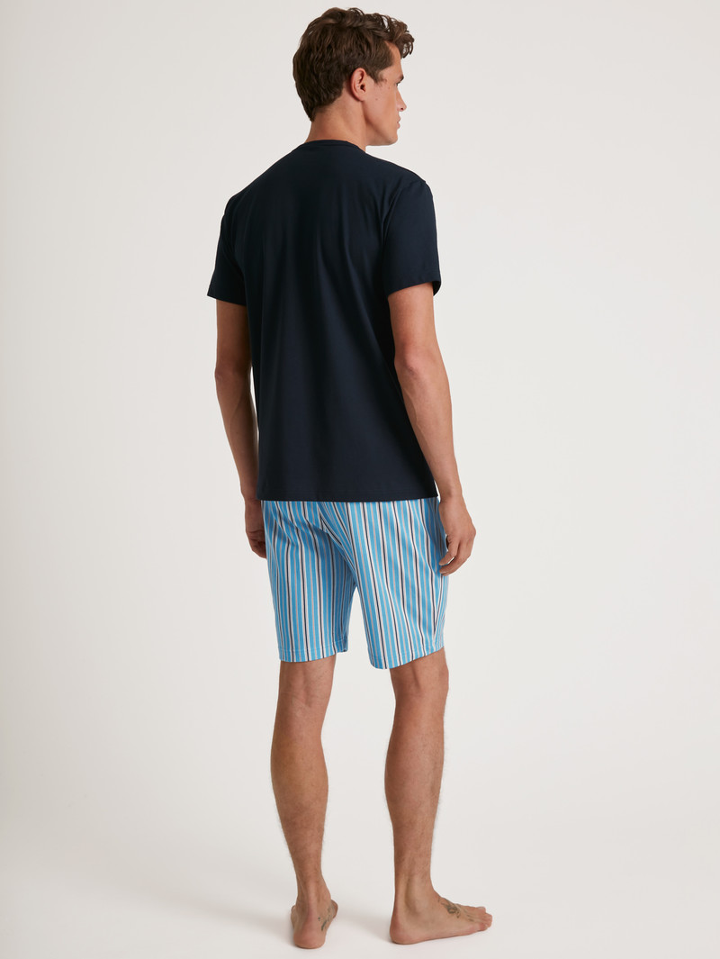 Vêtement De Nuit Calida Special Short Pyjama Bleu Homme | FCY-1155025