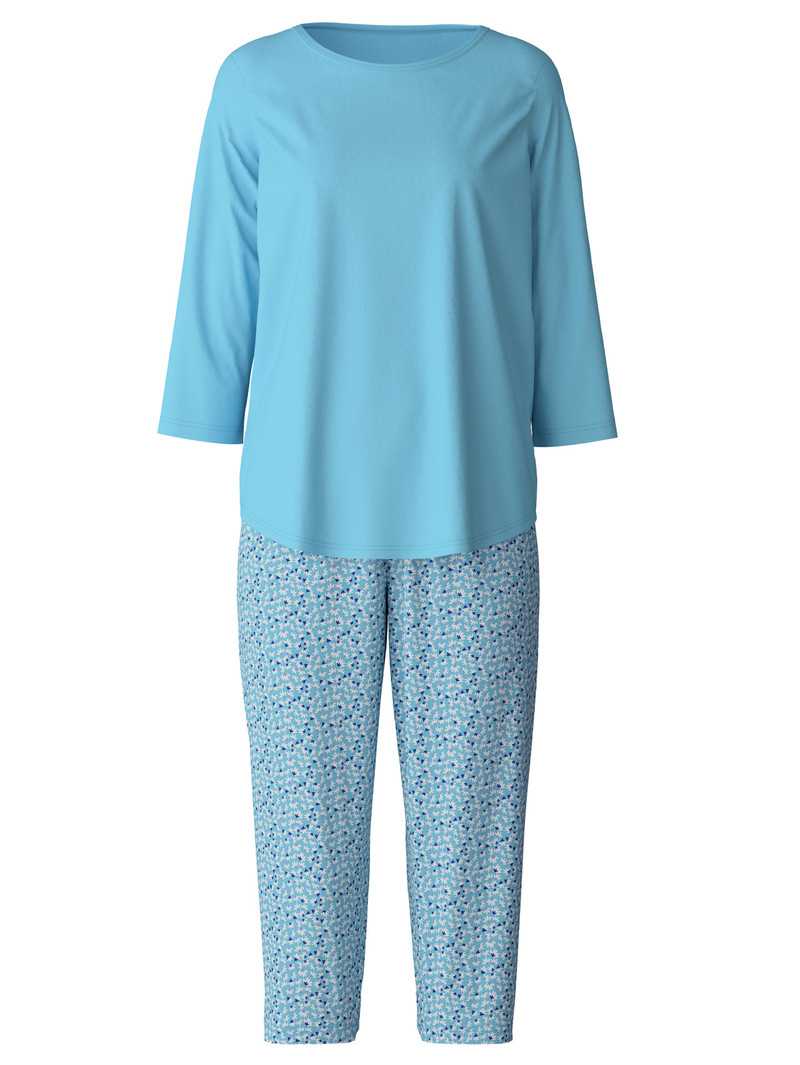 Vêtement De Nuit Calida Special 3/4 Pyjama Bleu Femme | FNC-5505664