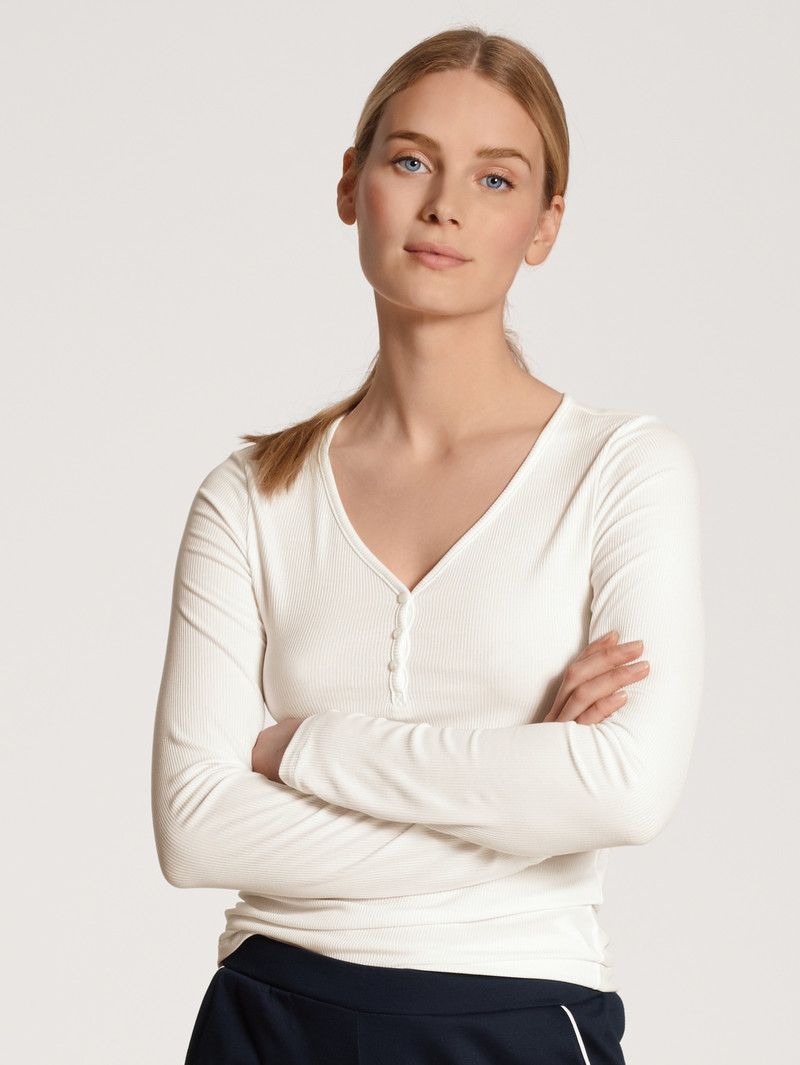 Vêtement De Nuit Calida Favourites Dreams Shirt Long Sleeve Blanche Femme | XYZ-6140345