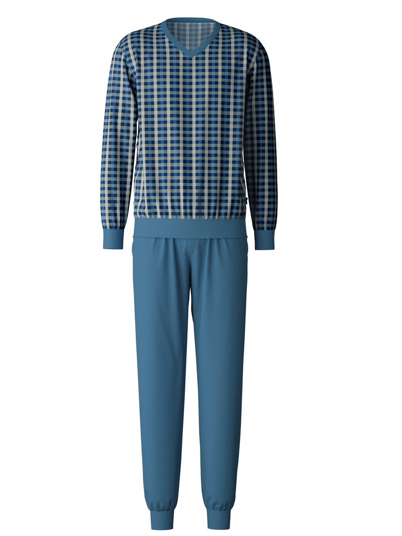 Vêtement De Nuit Calida Special Pyjama With Cuff Bleu Homme | PZN-6229354