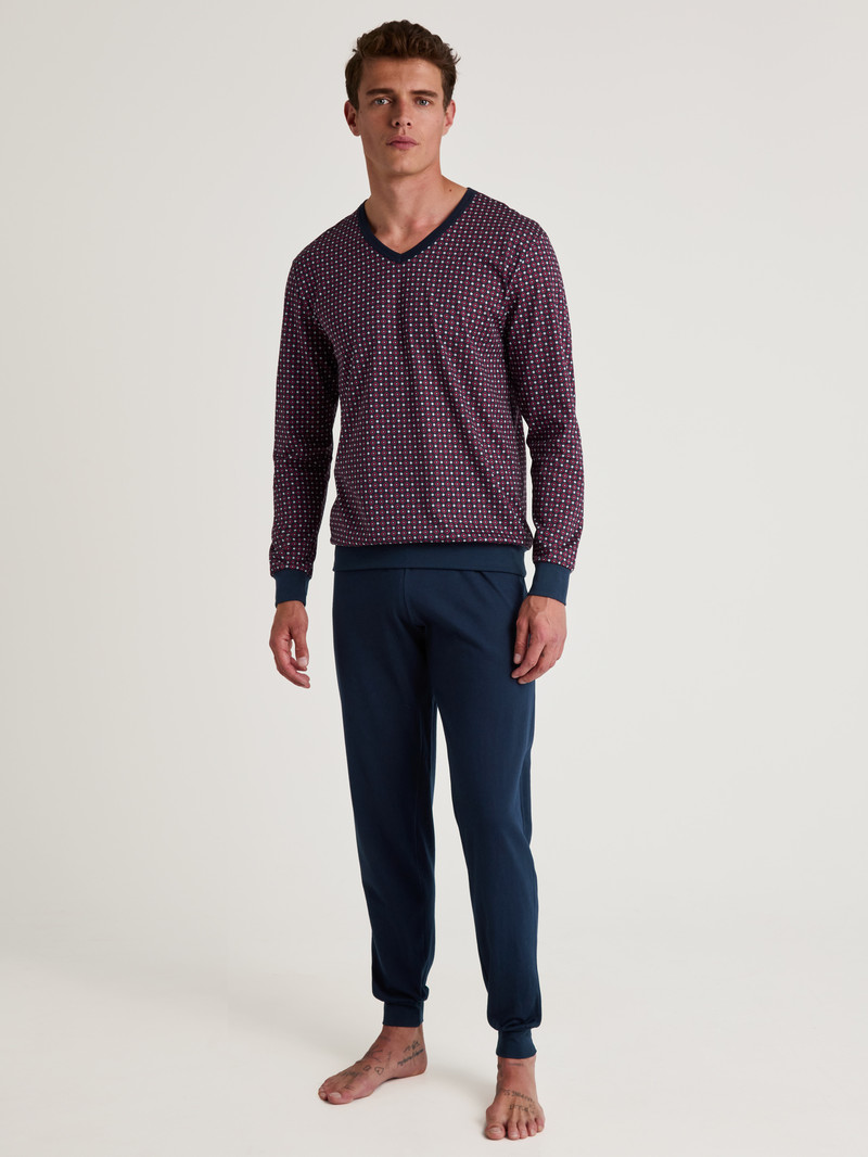 Vêtement De Nuit Calida Special Pyjama With Cuff Bleu Homme | APB-5467883