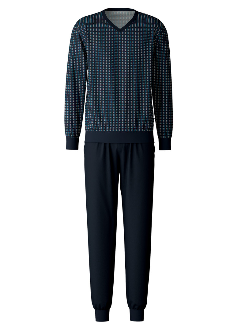 Vêtement De Nuit Calida Special Pyjama With Cuff Bleu Homme | OMY-1107518