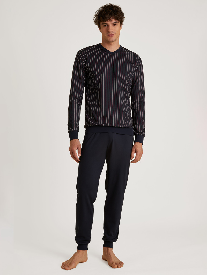 Vêtement De Nuit Calida Special Pyjama With Cuff Rouge Homme | BBS-0760384