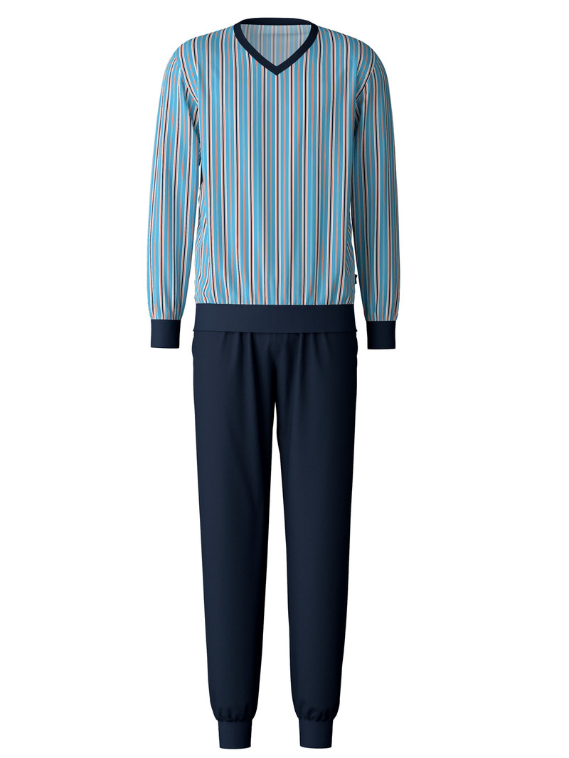 Vêtement De Nuit Calida Special Pyjama With Cuff Bleu Homme | WBV-3503885