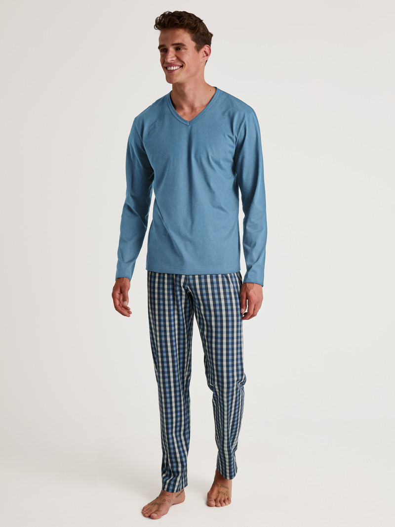 Vêtement De Nuit Calida Special Pyjama Bleu Homme | QNK-7239733