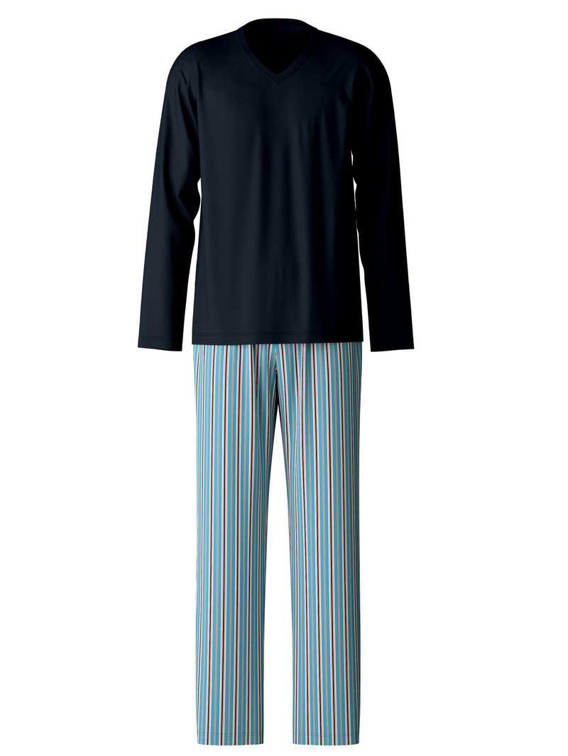 Vêtement De Nuit Calida Special Pyjama Bleu Homme | MAU-3037689