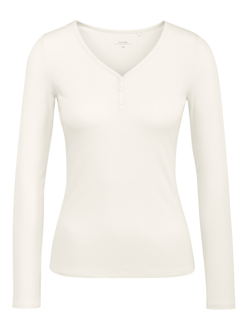 Vêtement De Nuit Calida Favourites Dreams Shirt Long Sleeve Blanche Femme | XYZ-6140345