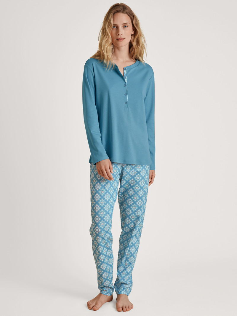 Vêtement De Nuit Calida Daylight Dreams Pyjama Bleu Femme | SGG-2760073