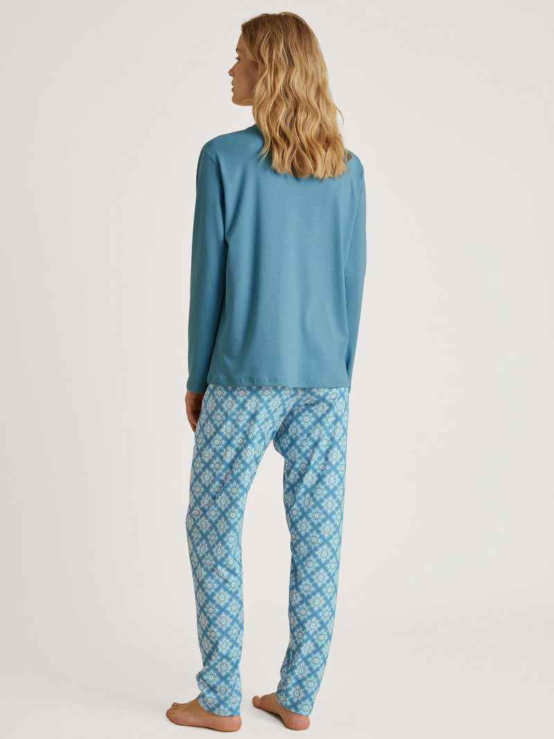 Vêtement De Nuit Calida Daylight Dreams Pyjama Bleu Femme | SGG-2760073