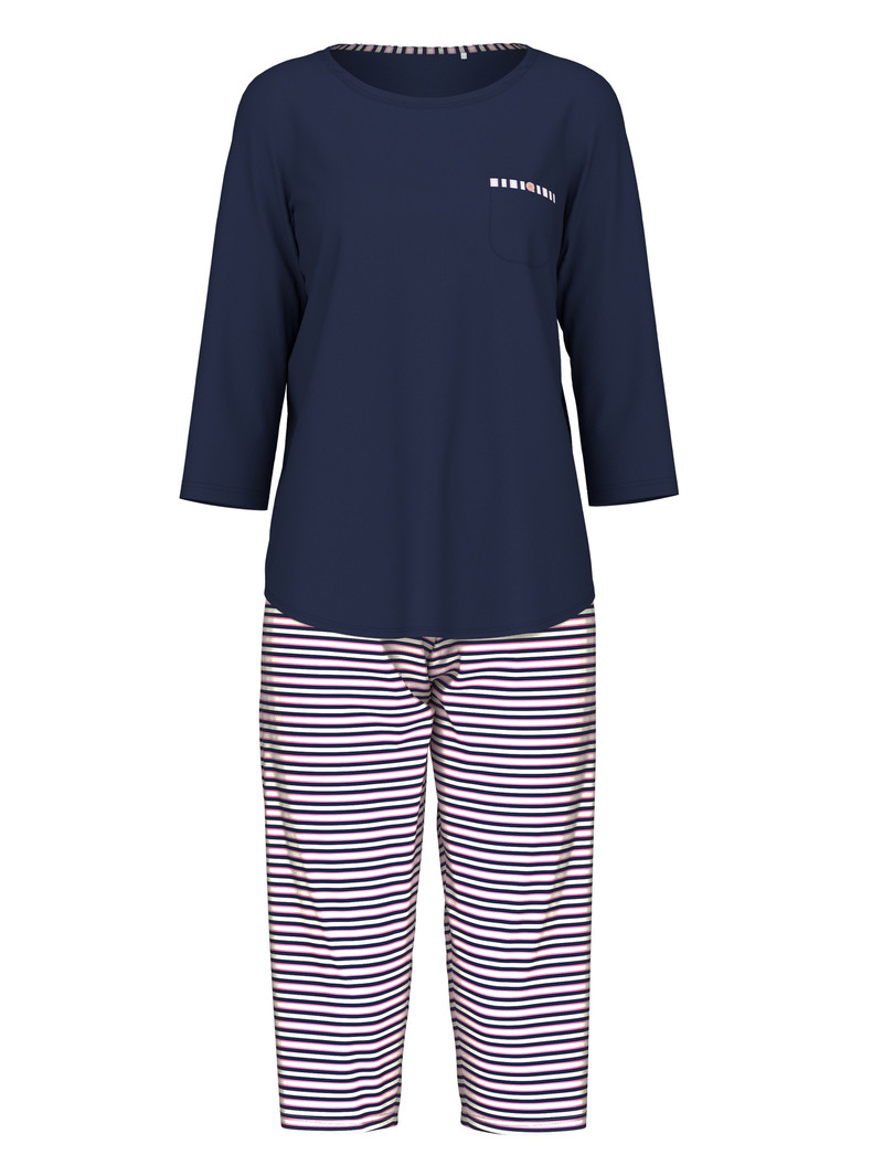 Vêtement De Nuit Calida Sweet Dreams 3/4 Pyjama Bleu Foncé Femme | NZC-5158473