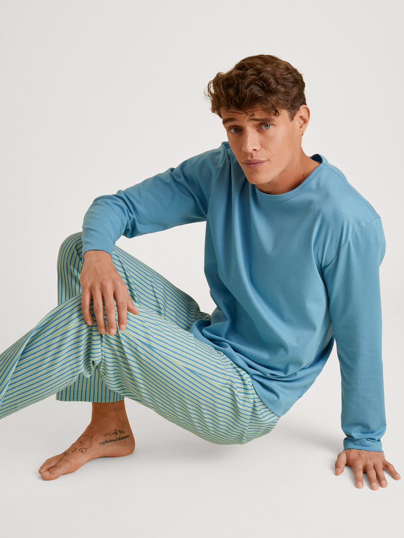 Vêtement De Nuit Calida Relax Streamline 3 Pyjama Bleu Homme | LPS-1656590