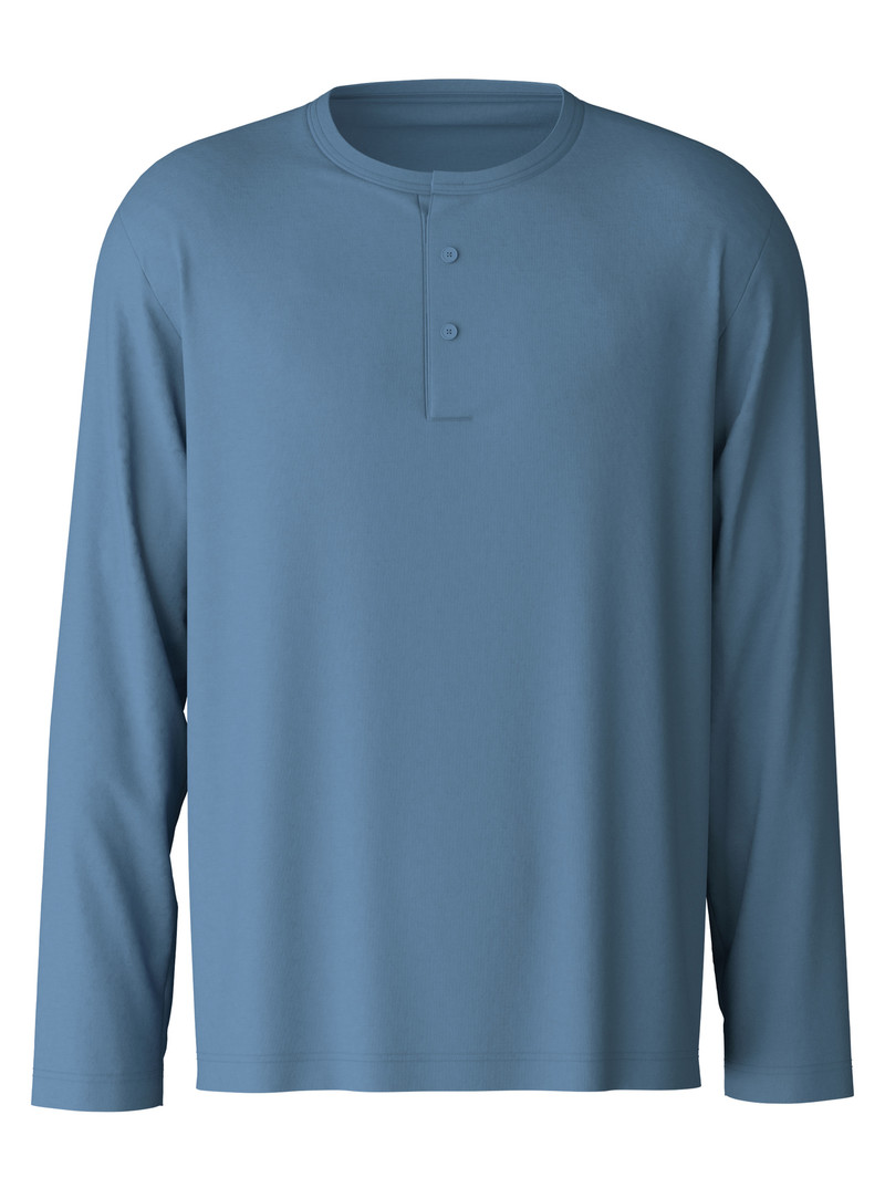 Vêtement De Nuit Calida Rmx Sleep Free Shirt Long Sleeve Bleu Homme | GVS-9850461