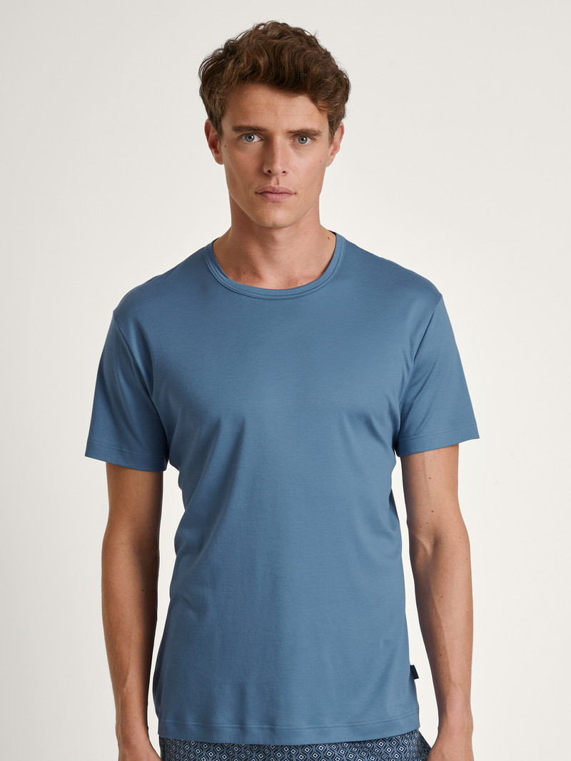 Vêtement De Nuit Calida Rmx Sleep Free T-shirt Bleu Homme | BGL-3019790