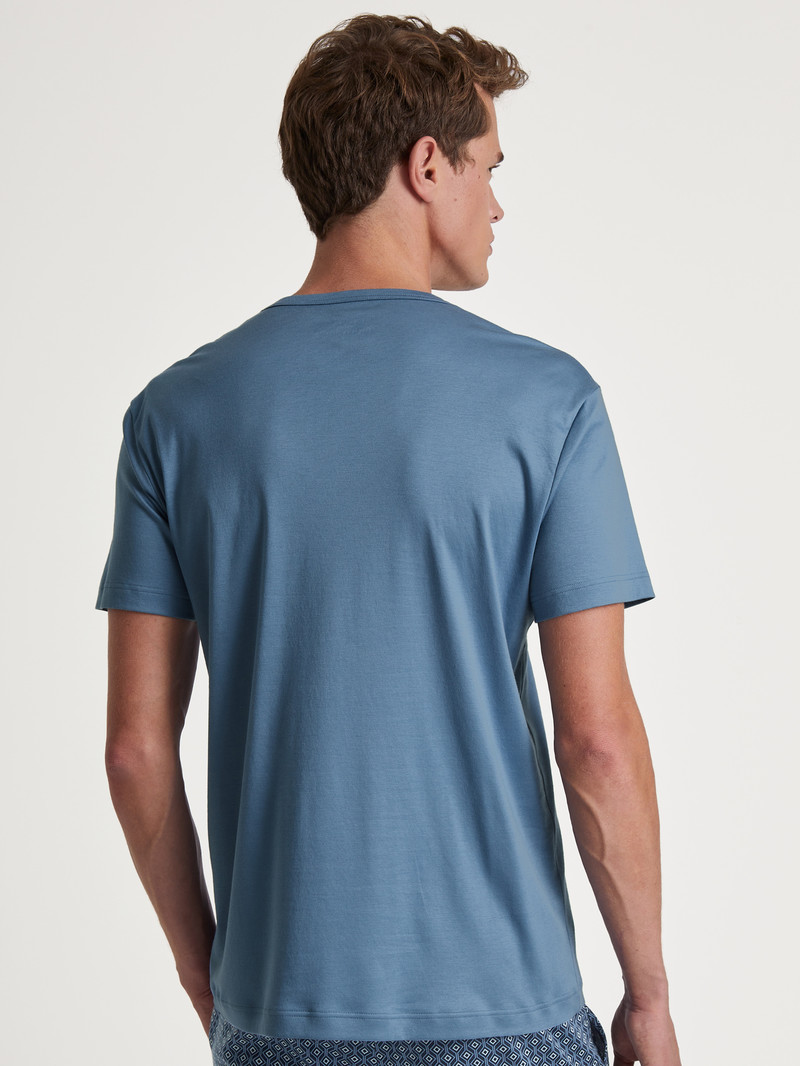 Vêtement De Nuit Calida Rmx Sleep Free T-shirt Bleu Homme | BGL-3019790