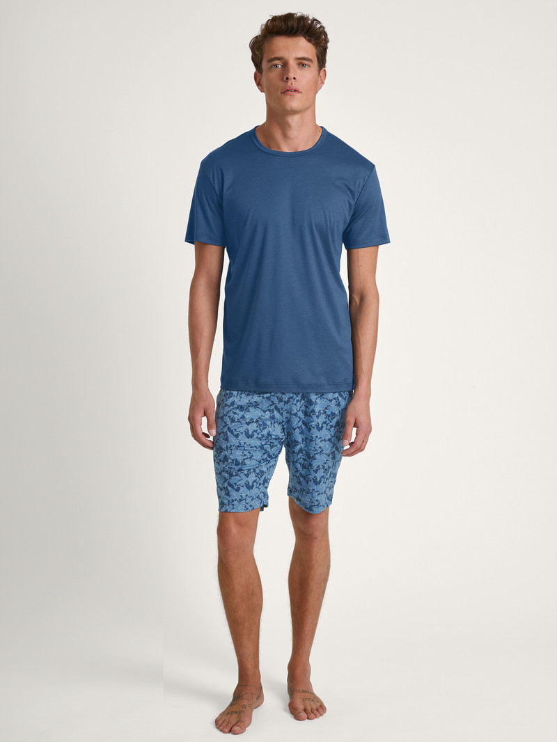 Vêtement De Nuit Calida Relax Superlight Short Pyjama Bleu Homme | EYA-8459811