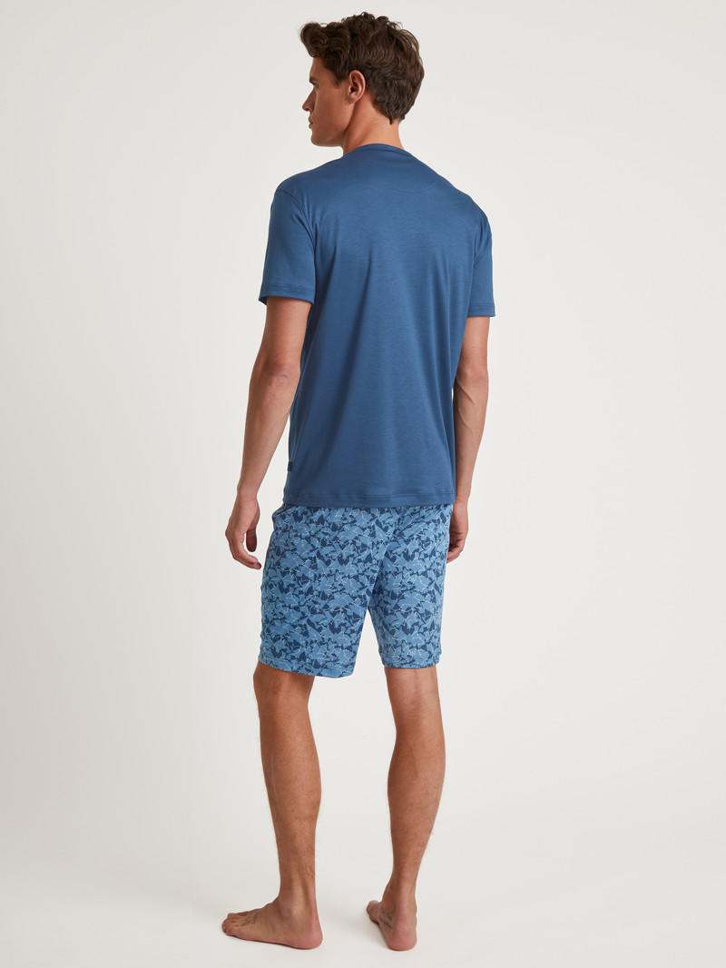 Vêtement De Nuit Calida Relax Superlight Short Pyjama Bleu Homme | EYA-8459811