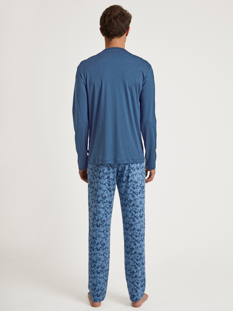 Vêtement De Nuit Calida Relax Superlight Pyjama Bleu Homme | AZQ-3566028