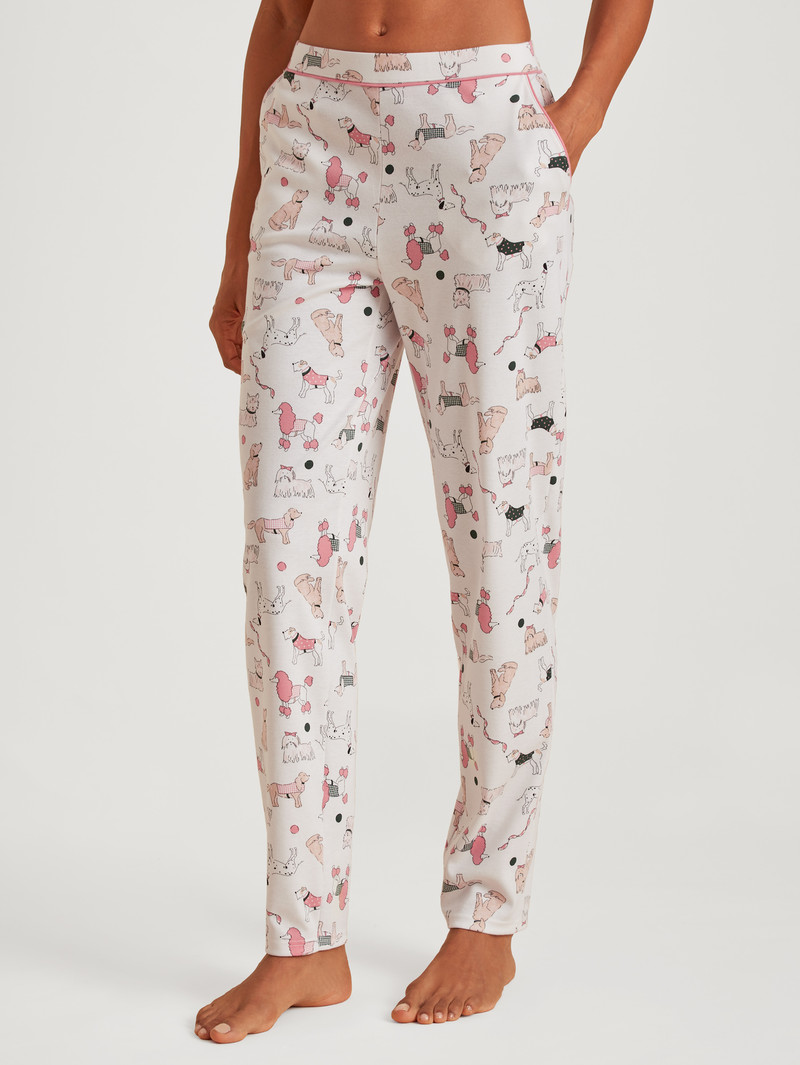 Vêtement De Nuit Calida Favourites Dog Pants Blanche Femme | HJZ-4357729