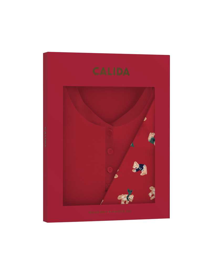 Vêtement De Nuit Calida Family & Friends Pyjama Rouge Femme | EMH-5191125